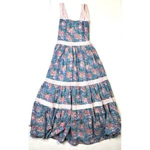 Gingy Dress Women's Small Floral Maxi Sleeveless Fennerton Collection